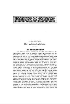Die Stellung der Lehrer