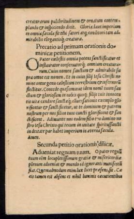 Precatio ad primam orationis dominicae petitionem.