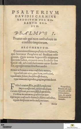 Psalterivm I. - XLIX.