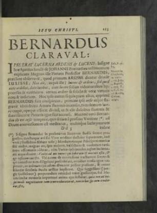 Bernardus Claraval.