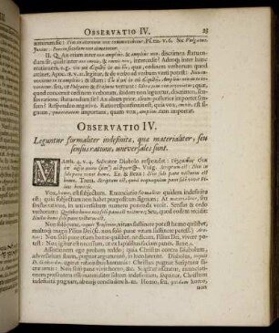 Observatio IV. Leguntur formaliter indefinitæ, quæ materialiter, seu sensus ratione, universales sunt.