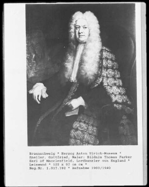 Bildnis Thomas Parker Earl of Macclesfield, Lordkanzler von England