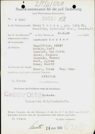 Kraus, Fanny