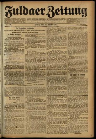 Ausgabe vom Freitag, den 26. Oktober 1917.
