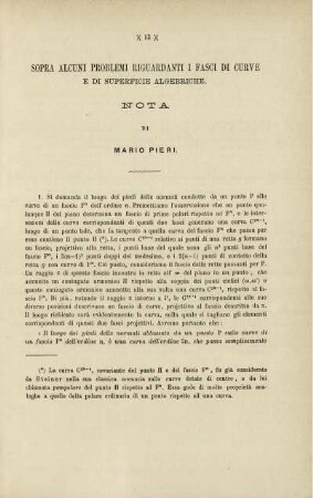 Sopra alcuni problemi riguardanti i fasci di curve e di superficie algebriche.