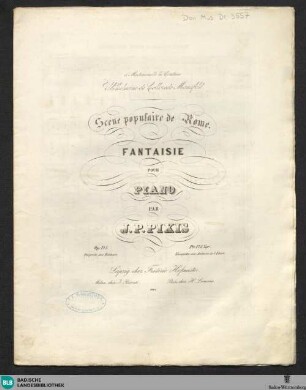 Scène populaire de Rome : Fantaisie pour piano; op. 145