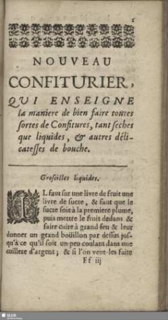 Nouveau Confiturier