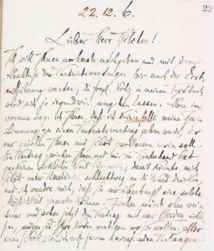 Brief an Hermann Zilcher