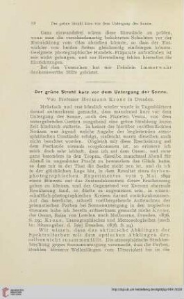15: Der grüne Strahl kurz vor dem Untergang der Sonne