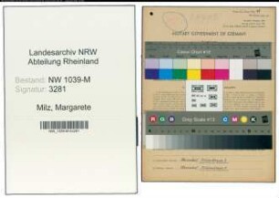 Entnazifizierung Margarete Milz , geb. 28.03.1911 (Postassistentin)