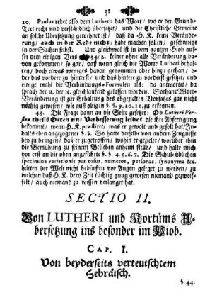 Cap. I. Von beyderseits verteutschtem Hebräisch.