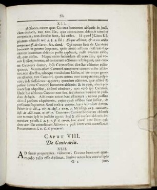 Caput VIII. De Contrariis.