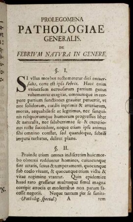 Prolegomena pathologiae generalis.