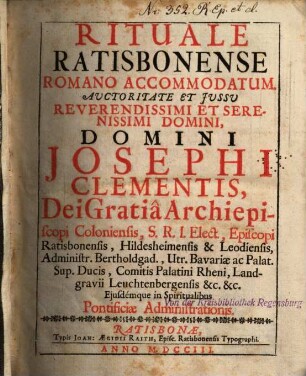 Rituale Ratisbonense Romano Accomodatum