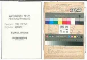 Entnazifizierung Brigitte Rocholl , geb. 18.09.1921 (Schauspielerin)