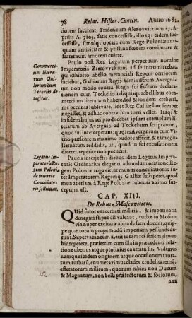 Cap. XIII. De Rebus Moscoviticis