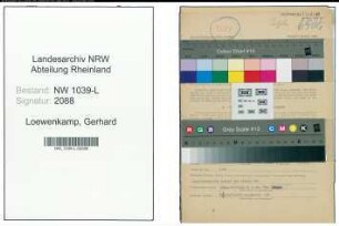 Entnazifizierung Gerhard Loewenkamp , geb. 22.11.1882 (Schriftleiter)