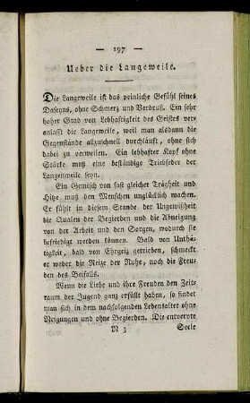 Ueber die Langeweile.