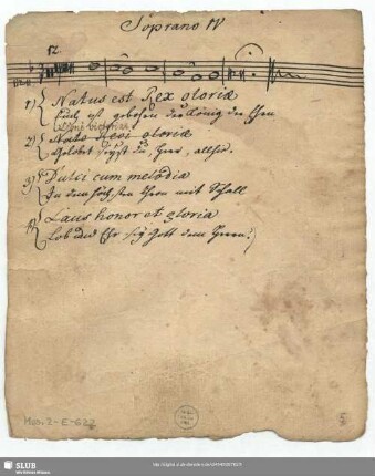 Soprano IV [nur Quem Pastores]