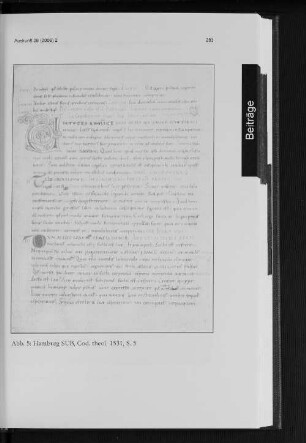 Abb. 5: Hamburg, SUB, Cod. theol. 1531, S.5