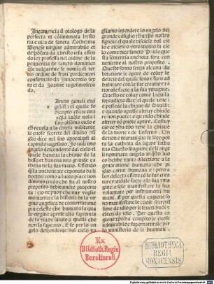 Hystoria e uita de sancta Catherina Senese