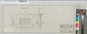 Lokschuppen I Paderborn Hbf, Blatt 4: Ansicht Fensterseite von außen, Schnitt, M. 1:50 Hgl