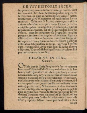 Hilarius In Psal. CXXXV.