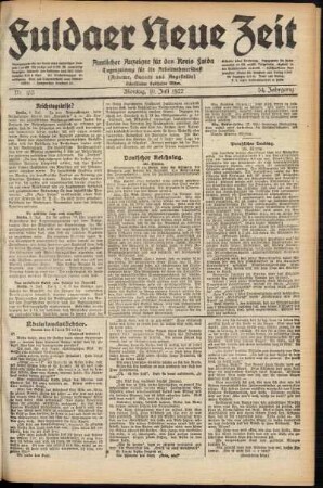 Ausgabe vom Montag, den 10. Juli 1922.