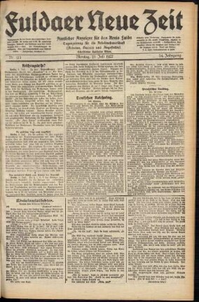 Ausgabe vom Montag, den 10. Juli 1922.