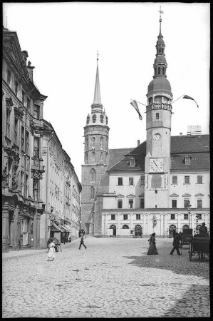 Bautzen. Rathaus mit St. Petrikirche