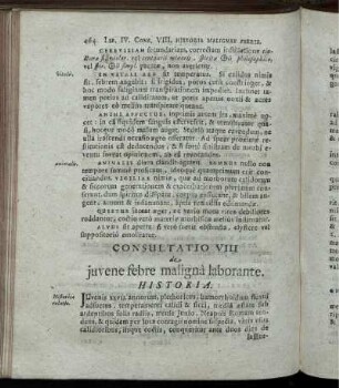 Consultatio VIII de iuvene febre maligna laborante