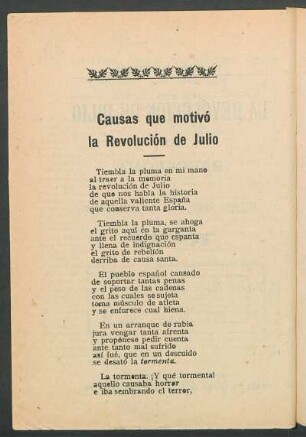 Causas que motivó la Revolución de Julio