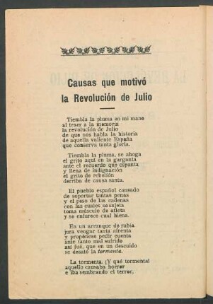 Causas que motivó la Revolución de Julio