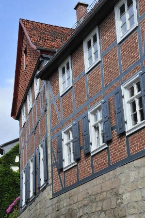 Quedlinburg - Historisches Fachwerkhaus : Neu aufgebautes historisches Fachwerkhaus im Wasserwinkel. Aufgenommen am 20. Juli 2012 in Quedlinburg