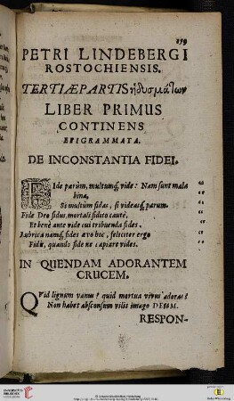 Liber primus, continens epigrammata