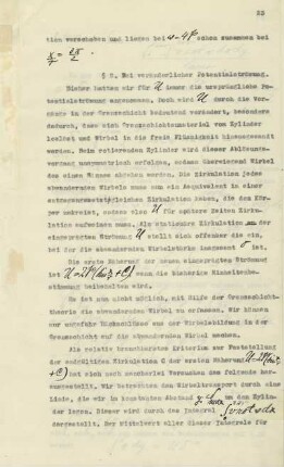 § 2. Bei veränderlicher Potentialströmung.