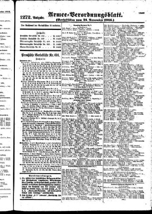 1272. Ausgabe. Dienstag, 21. November 1916