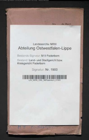 Erblasser: Linnenbrink, Bendix; Erblasser: Linnenbrink, Theresia, geb. Müllenhs: