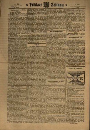 Dritte Ausgabe vom Samstag, den 09. Juli 1910.