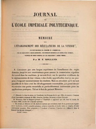 Journal de l'Ecole Polytechnique. 26, 26 = Cah. 43. 1870