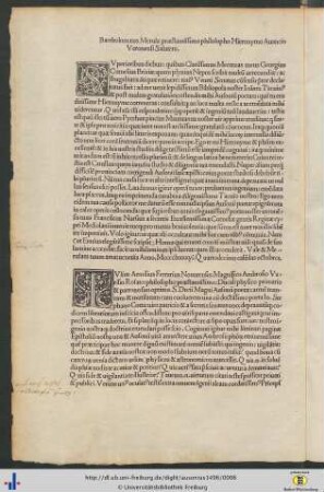 Bartholomæus Merula...Hieronymo Auancio Veronensi Salutem