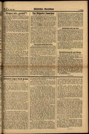Zweite Ausgabe vom Freitag, den 20. Juni 1941.