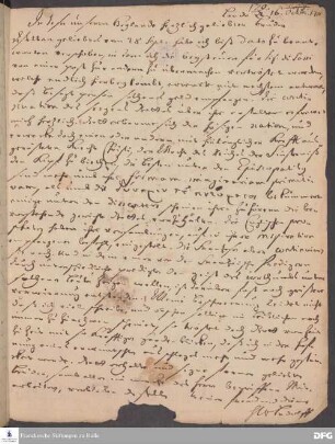 Brief von Heinrich Wilhelm Ludolf an August Hermann Francke.