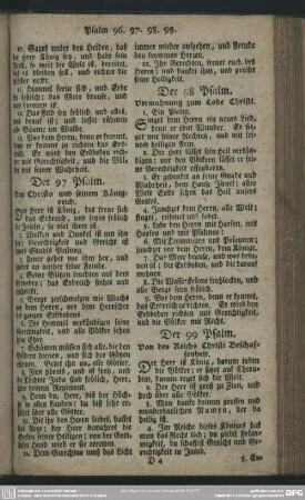 Der 99 Psalm
