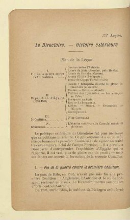Le Directoire. - Histoire extérieure