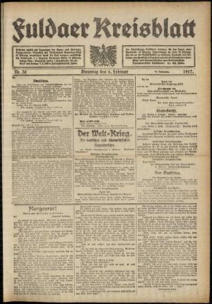 Ausgabe vom Dienstag, den 06. Februar 1917.