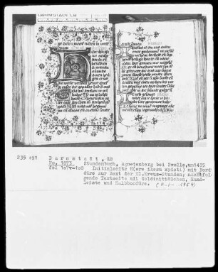Tagzeiten — Zwei Initialen I, Folio 108recto