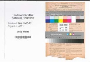 Entnazifizierung Maria Berg, geb. 20.03.1890 (Lehrerin)