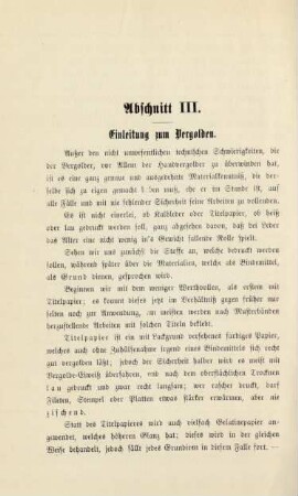 Abschnitt III. Einleitung zum Vergolden