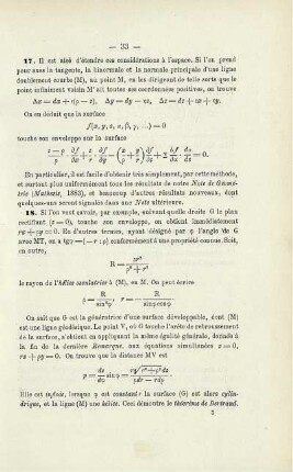 REMARQUES DE GÉOMÉTRIE INFINITÉSIMALE.